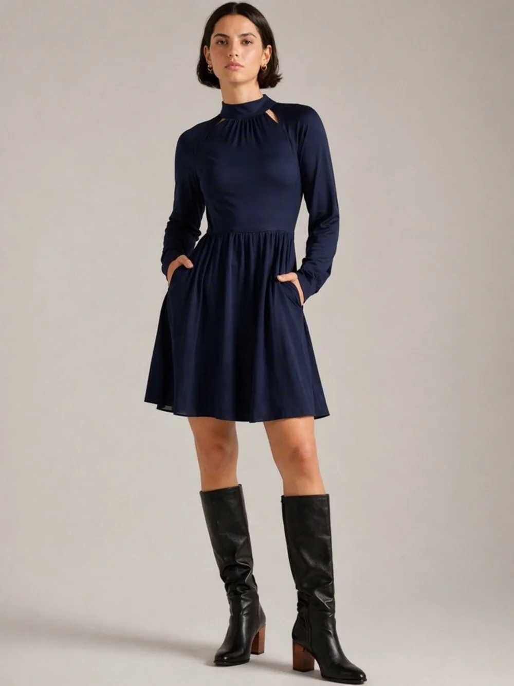 ted baker navy long sleeve dress Ted Baker Women's Dress Navy Size Ted 0/ US 2
